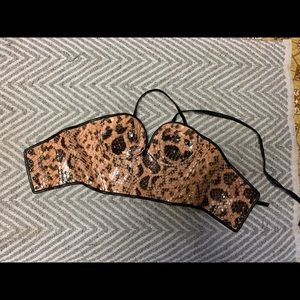 vintage bustier - snake print corset